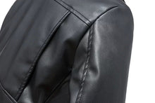 Load image into Gallery viewer, manteau noir en faux cuire