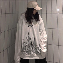 Load image into Gallery viewer, hoodie blanc "flamme"