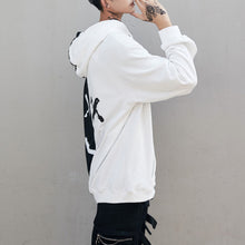 Load image into Gallery viewer, hoodie noir et blanc avec motif