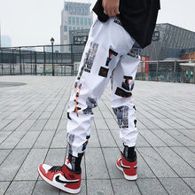 Load image into Gallery viewer, pantalon noir avec motifs pour hommes
