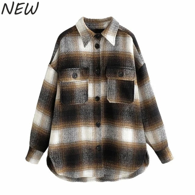 manteau carotté multicolor