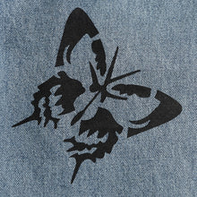 Load image into Gallery viewer, jean avec motif de papillon noir pour femme
