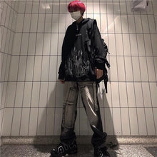 Load image into Gallery viewer, hoodie noir "flamme"
